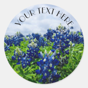 Bluebonnet Blue Blume Texas texan Floral Runder Aufkleber