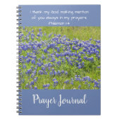 Bluebonnet Blume Christliches Praetjournal Notizblock (Vorderseite)