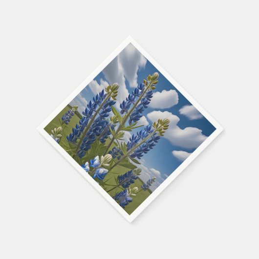 Bluebonnet Blume Paper Napkins Serviette (Ecke)