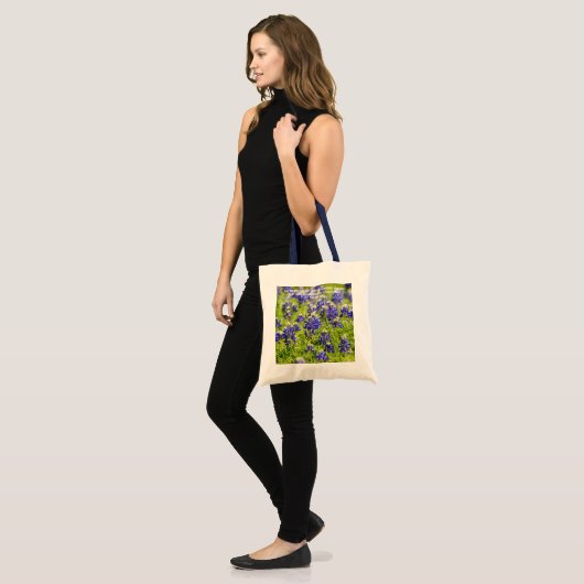 Bluebonnet-Blumenscripture-Taschen-Tasche Tragetasche (Vorderseite (Model))