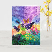 Bluebonnet-Blumenstrauß-12x18 Karte (Gelbe Blume)