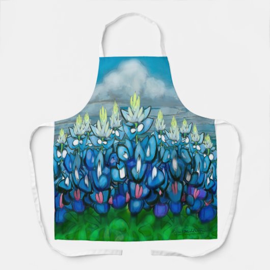 Bluebonnet Country Scene Schürze (Vorderseite)