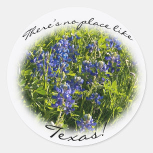 Bluebonnet "Es gibt keinen Ort wie Texas" Aufklebe Runder Aufkleber