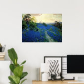 Bluebonnet Field, Julian Onderdonk Malerei Poster (Heimbüro)