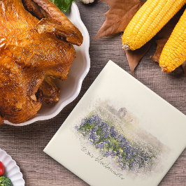 Bluebonnet Field Sketch Wasserfarbe Fliese