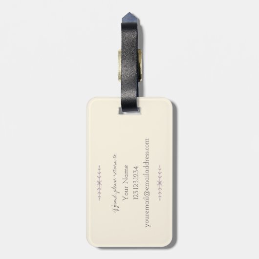 Bluebonnet Field Sketch Wasserfarbe Gepäckanhänger (Rückseite vertikal)