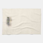 Bluebonnet Field Sketch Wasserfarbe Geschirrtuch (Horizontal)