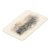 Bluebonnet Field Sketch Wasserfarbe Magnet (Linke Seite)