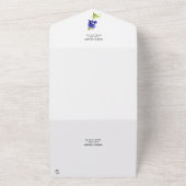 Bluebonnet Floral on White, Wedding All In One Einladung (Außenbereich)