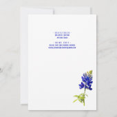 Bluebonnet Floral on White, Wedding Brautparty, Einladung (Rückseite)