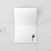 Bluebonnet Floral on White, Wedding Dankeschön Car Dankeskarte (Innenseite)