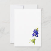 Bluebonnet Floral on White, Wedding RSVP, Dankeskarte (Rückseite)