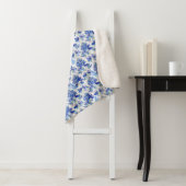 Bluebonnet Floral Pattern Blue and White Sherpadecke (Beispiel)