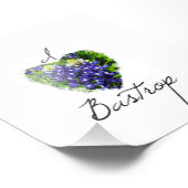 Bluebonnet "I Heart Bastrop' Square Print Fotodruck (Ecke)
