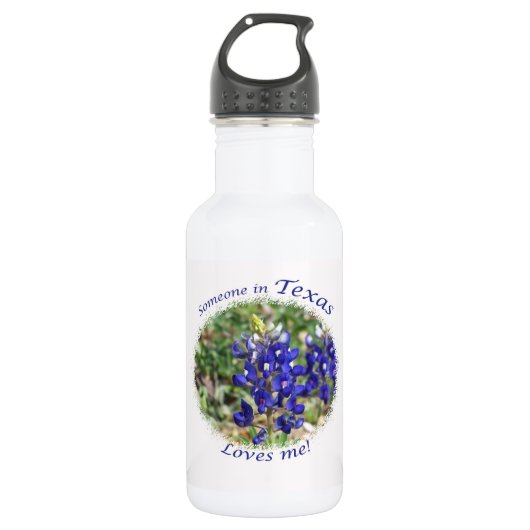 Bluebonnet "jemand in Texas-Lieben ich!" Flasche Trinkflasche (Vorderseite)