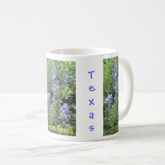Bluebonnet-Kaffee-Tasse Kaffeetasse (VorderseiteRechts)
