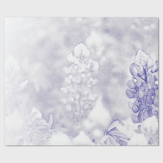 Bluebonnet mit weichen Farben Geschenkpapier (Flach)