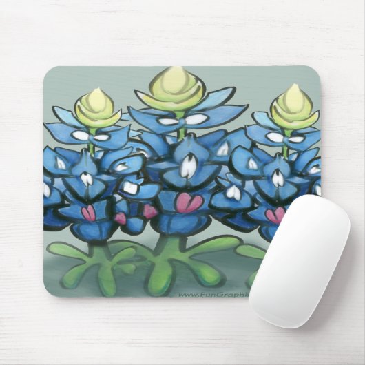 Bluebonnet Mousepad (Mit Mouse)