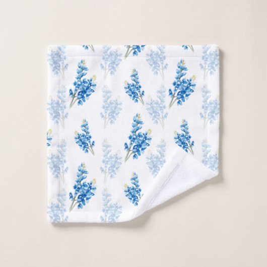 Bluebonnet-Muster Badhandtuch Set (Waschlappen)