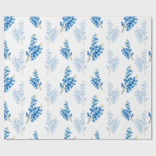 Bluebonnet Muster Geschenkpapier (Flach)
