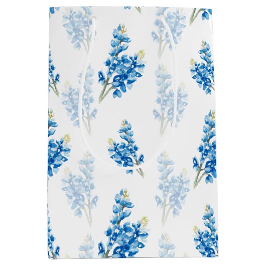 Bluebonnet Muster Große Geschenktasche Mittlere Geschenktüte (Vorderseite)