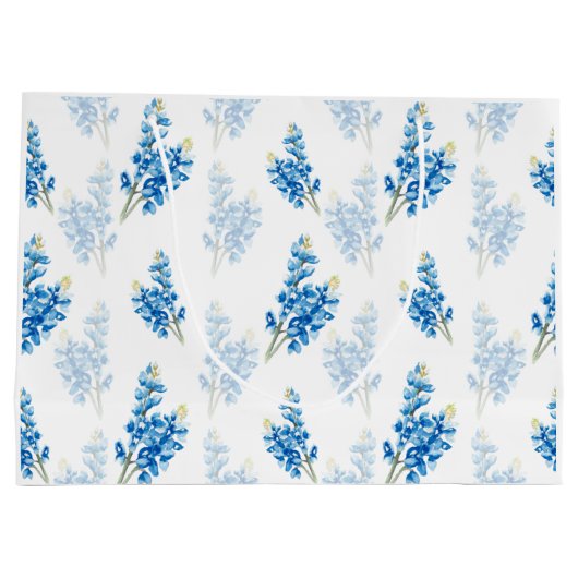 Bluebonnet Muster Große Geschenktüte (Rückseite)