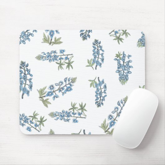 Bluebonnet Muster Mousepad (Mit Mouse)