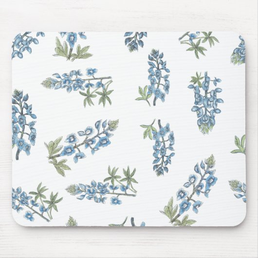 Bluebonnet Muster Mousepad (Vorne)