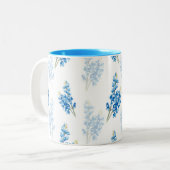 Bluebonnet Muster Zweifarbige Tasse (Vorderseite Links)