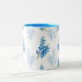 Bluebonnet Muster Zweifarbige Tasse (Mittel)