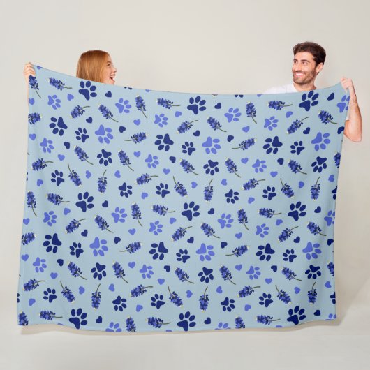 Bluebonnet Pet Lover Blanket - Texas Floral Throw Fleecedecke (Beispiel)