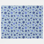 Bluebonnet Pet Lover Blanket - Texas Floral Throw Fleecedecke (Vorderseite (Horizontal))