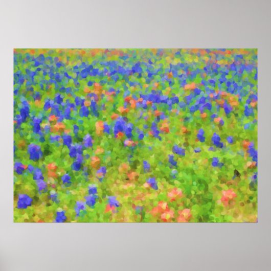Bluebonnet-Poster des Impressionisten Poster (Vorne)