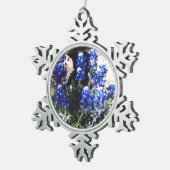 Bluebonnet-Schneeflocke Schneeflocken Zinn-Ornament (Rechts)