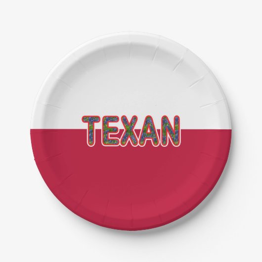 Bluebonnet Texan Pappteller (Vorderseite)