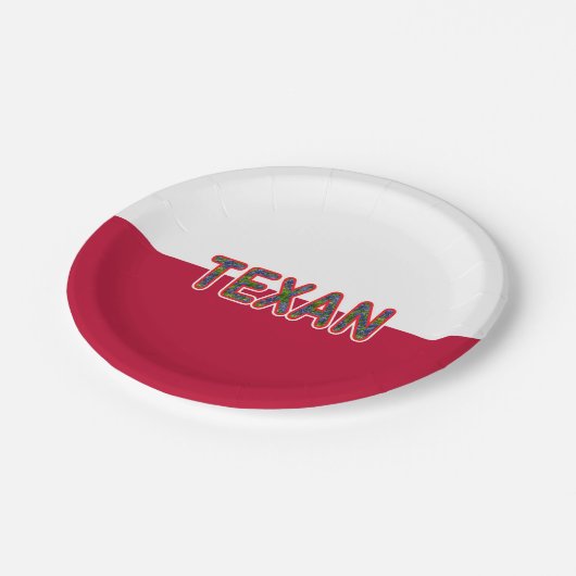 Bluebonnet Texan Pappteller (Schrägansicht)