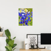 Bluebonnet Texas Blume Nah Up Wildblume Poster (Heimbüro)