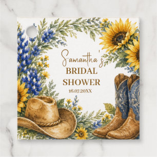 Bluebonnet Texas Sonnenblume Boho Brautparty Geschenkanhänger