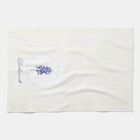 Bluebonnet, Texas Wild Blume Geschirrtuch (Horizontal)