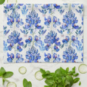 Bluebonnet Texas Wild Blume Pattern Geschirrtuch (Gefaltet)
