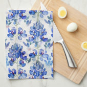 Bluebonnet Texas Wild Blume Pattern Geschirrtuch (Viertel Falte)