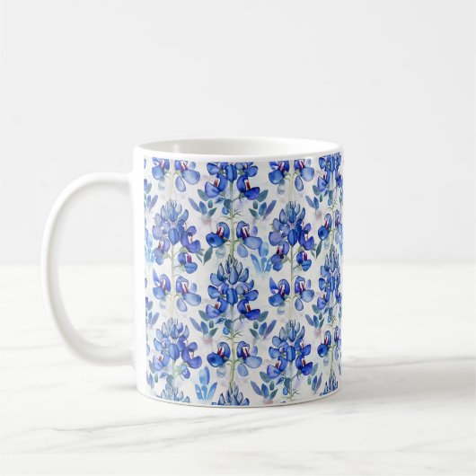 Bluebonnet Texas Wild Blume Pattern Kaffeetasse (Links)