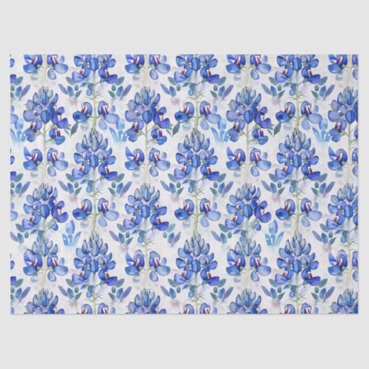 Bluebonnet Texas Wild Blume Pattern Seidenpapier (Vorderseite)