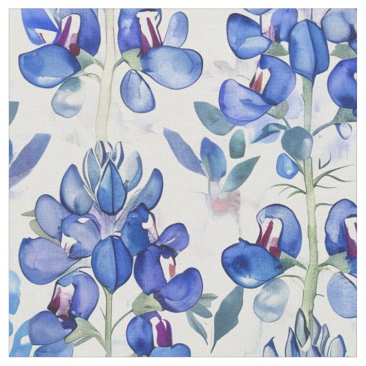 Bluebonnet Texas Wild Blume Pattern Stoff (Nahaufnahme)