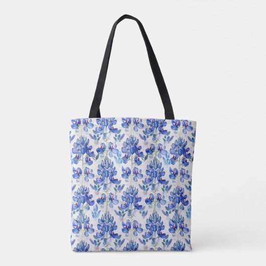 Bluebonnet Texas Wild Blume Pattern Tasche (Rückseite)