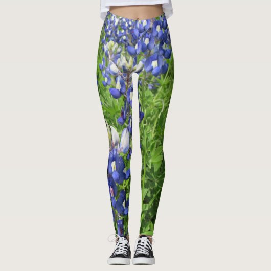 Bluebonnet Texas Wildblume Leggings (Vorderseite)