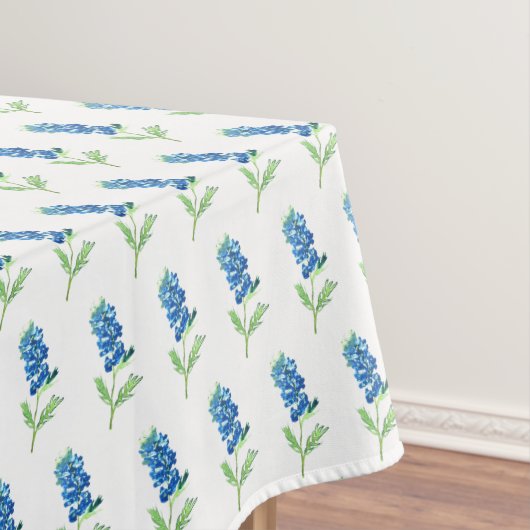 Bluebonnet Texas Wildblume Wasserfarbmuster Tischdecke (Beispiel)