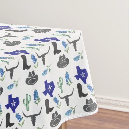 Bluebonnet Texas Wildblume Wasserfarbmuster Tischdecke (Beispiel)