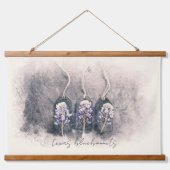 Bluebonnet Trio Wasserfarbe Wandteppich Mit Holzrahmen (Vorne)