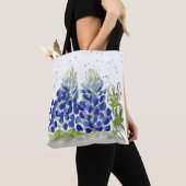 Bluebonnet Wasserfarbe Totbeutel Tasche (Von Nahem)